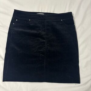 S.C. & CO Classic Black Corduroy Skirt